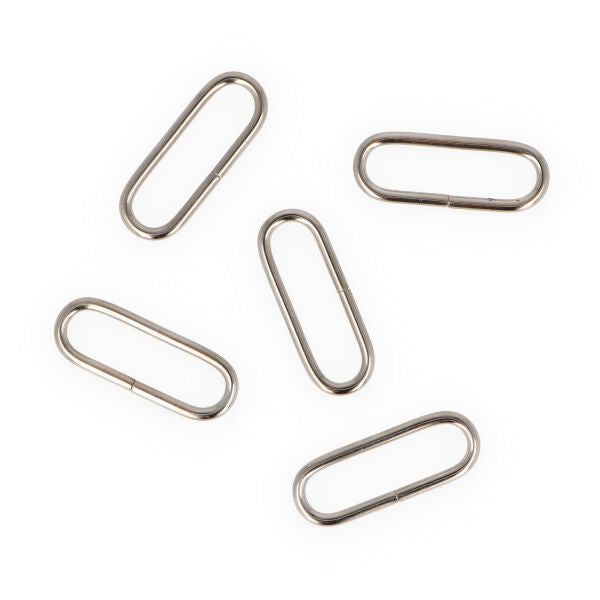 Quadrat-Ring oval 30mm silber