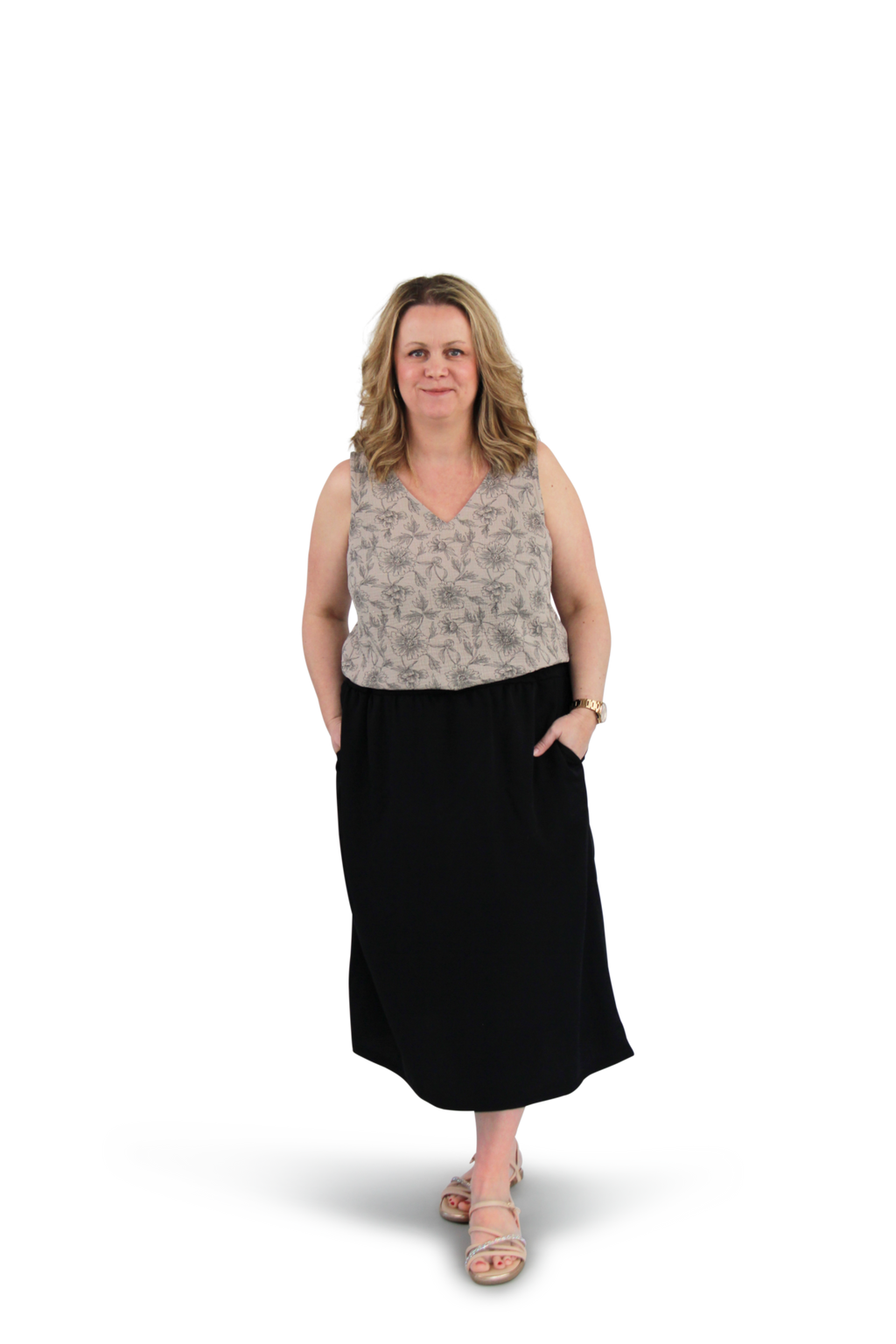 Papierschnittmuster Top & Rock Damen