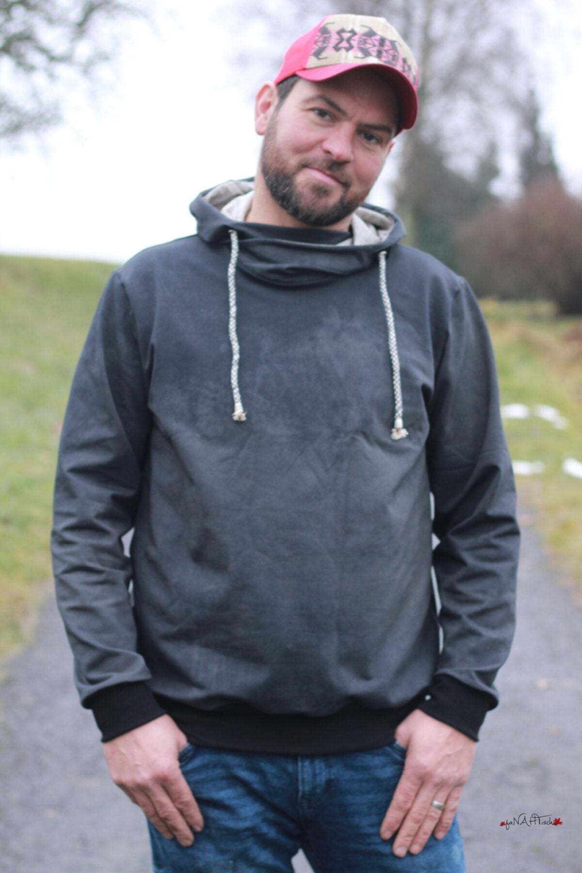 Papierschnittmuster X-te Hoodie Herren