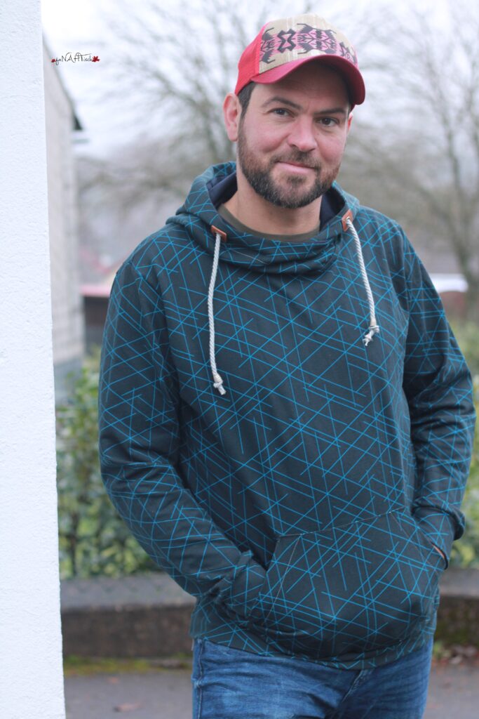 Papierschnittmuster X-te Hoodie Herren