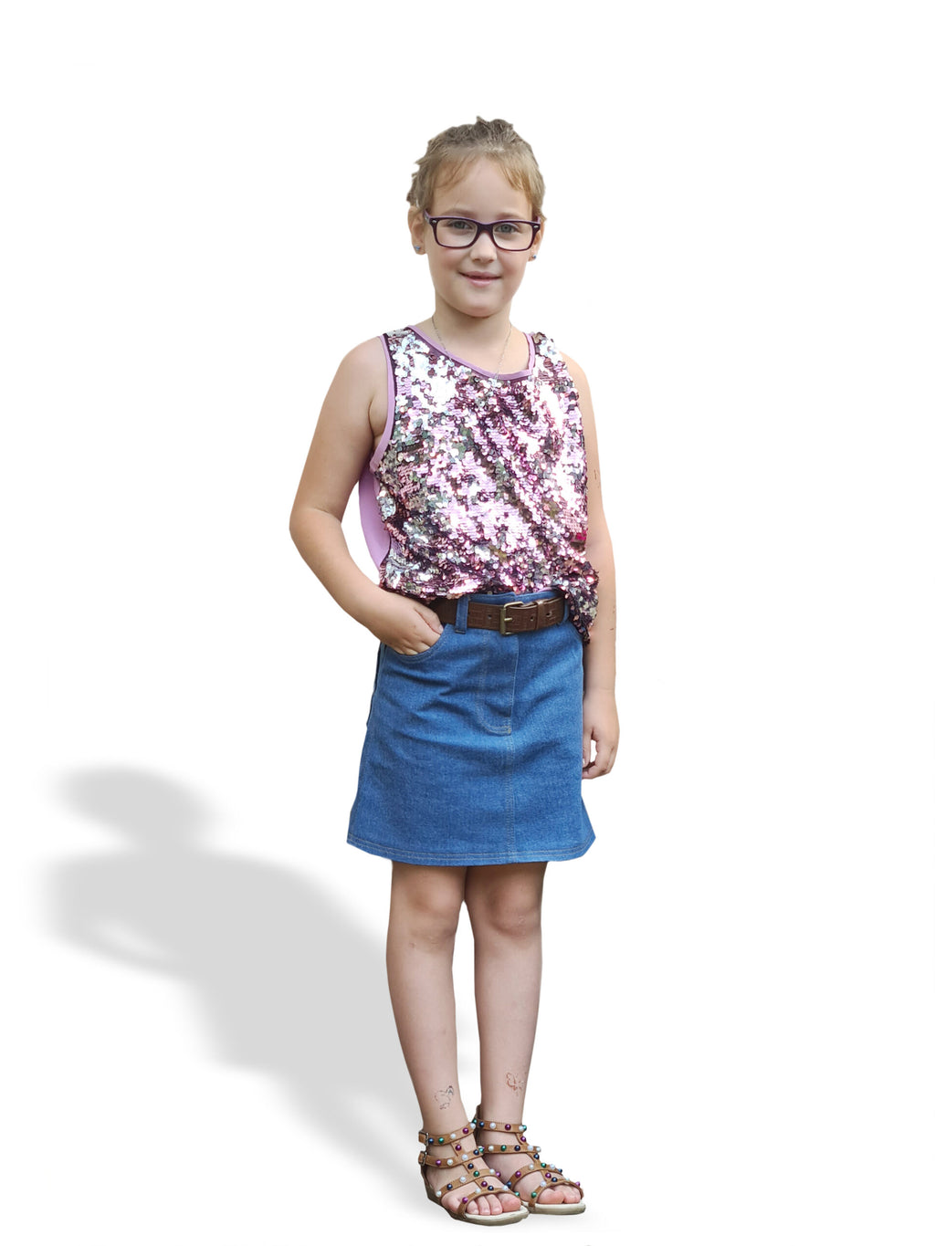 Papierschnittmuster Jeansrock Kinder