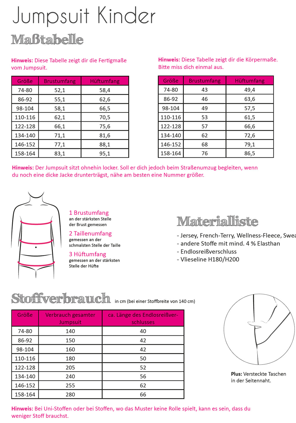 Papierschnittmuster Jumpsuit Kinder