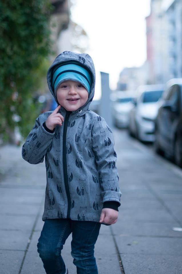 Papierschnittmuster Softshelljacke Kinder