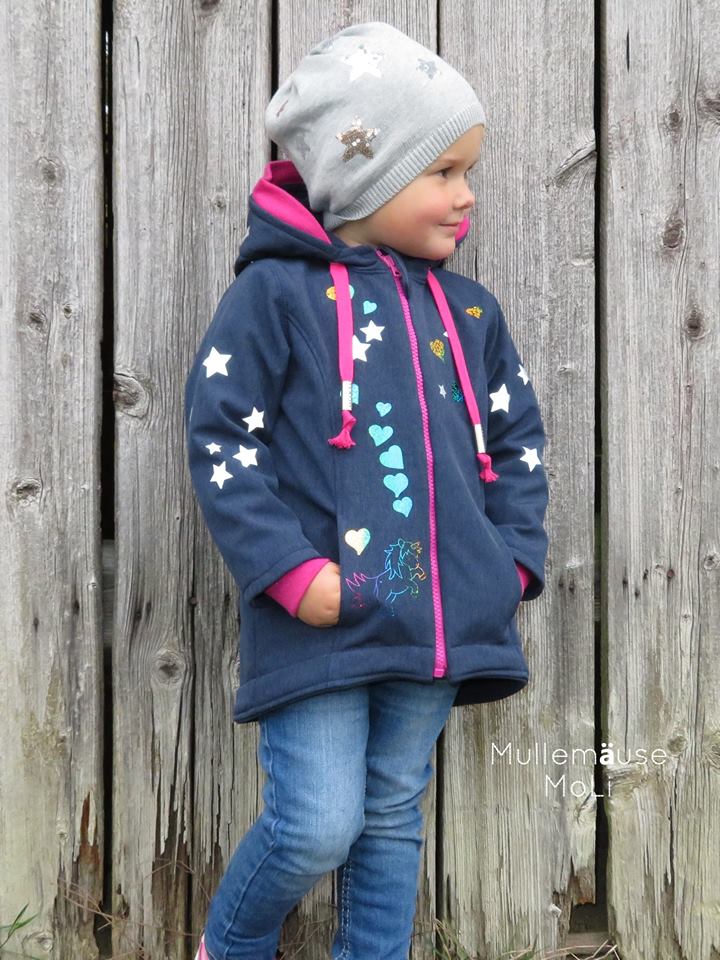 Papierschnittmuster Softshelljacke Kinder