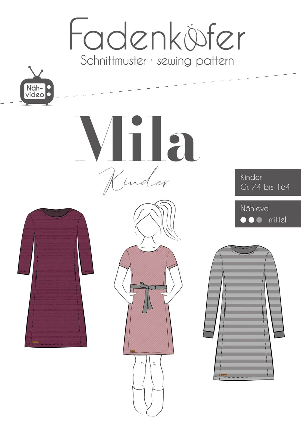 Papierschnittmuster Mila Kinder