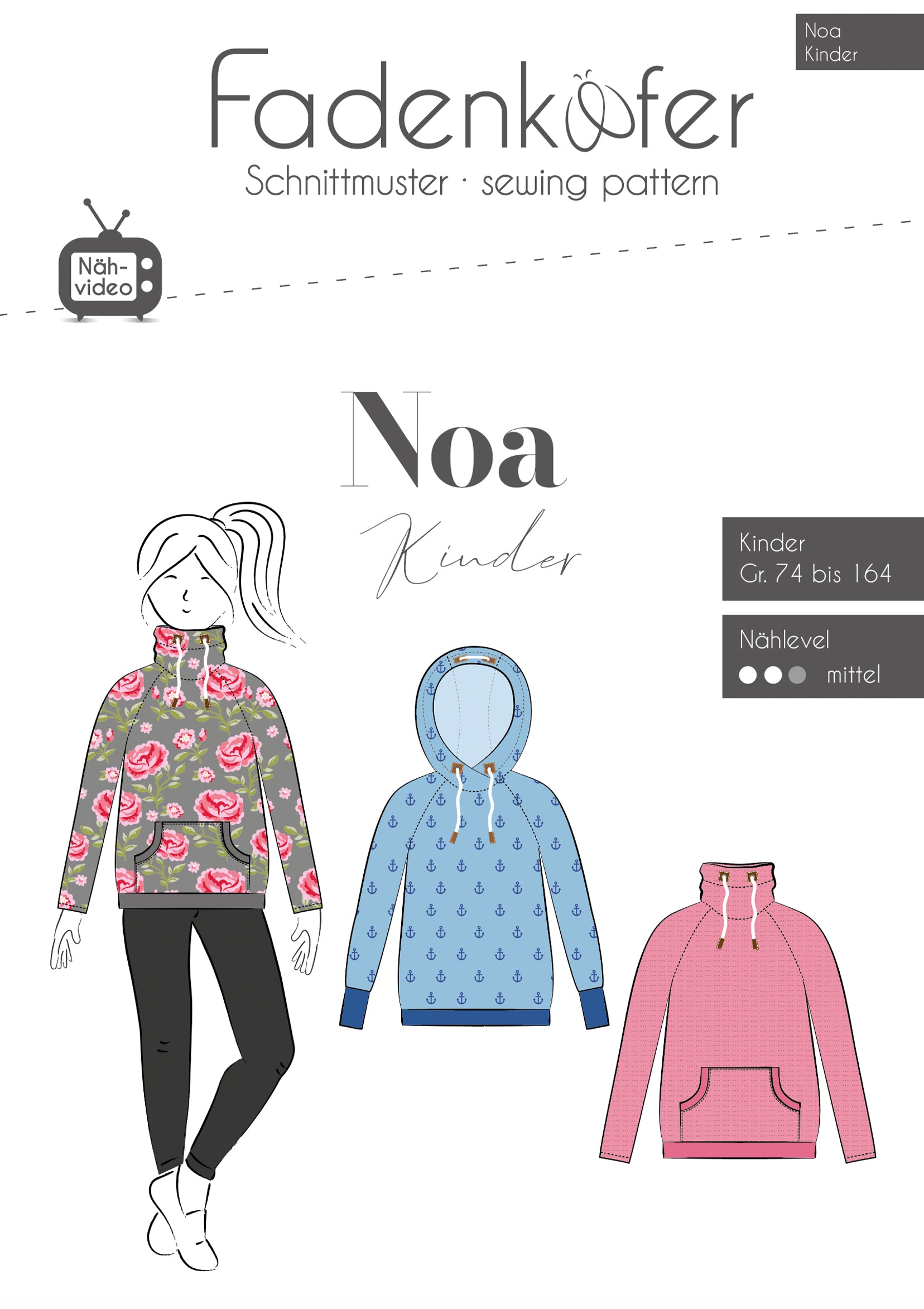 Papierschnittmuster Noa Kinder