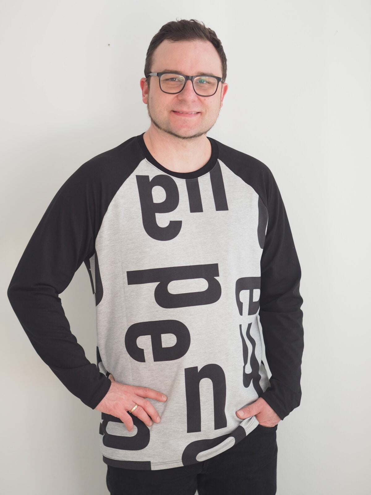 Papierschnittmuster Raglanshirt Herren