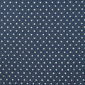Leichter Jeansstoff Chambray Kleine Sterne weiß auf Jeansblau