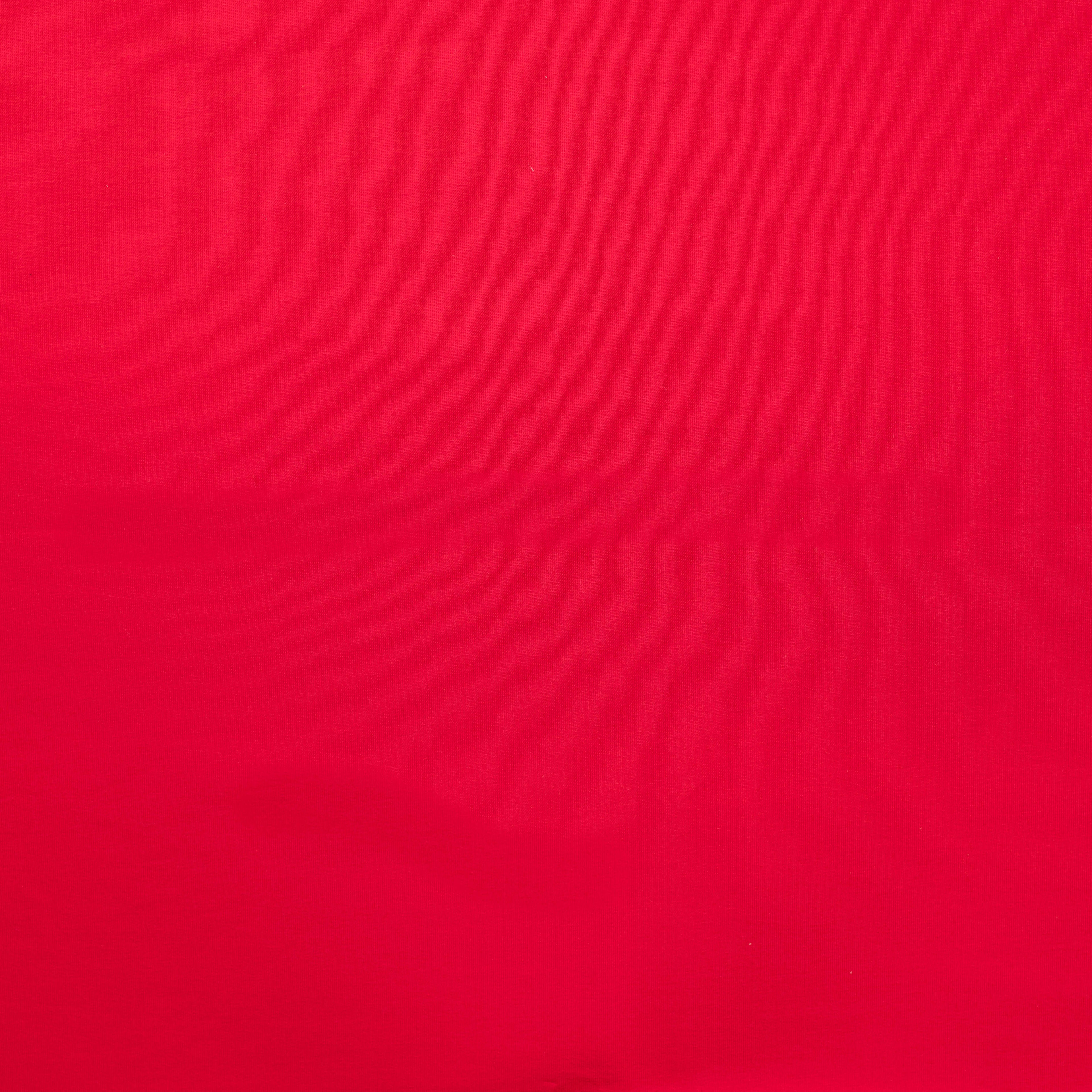French Terry Uni Leuchtend Rot
