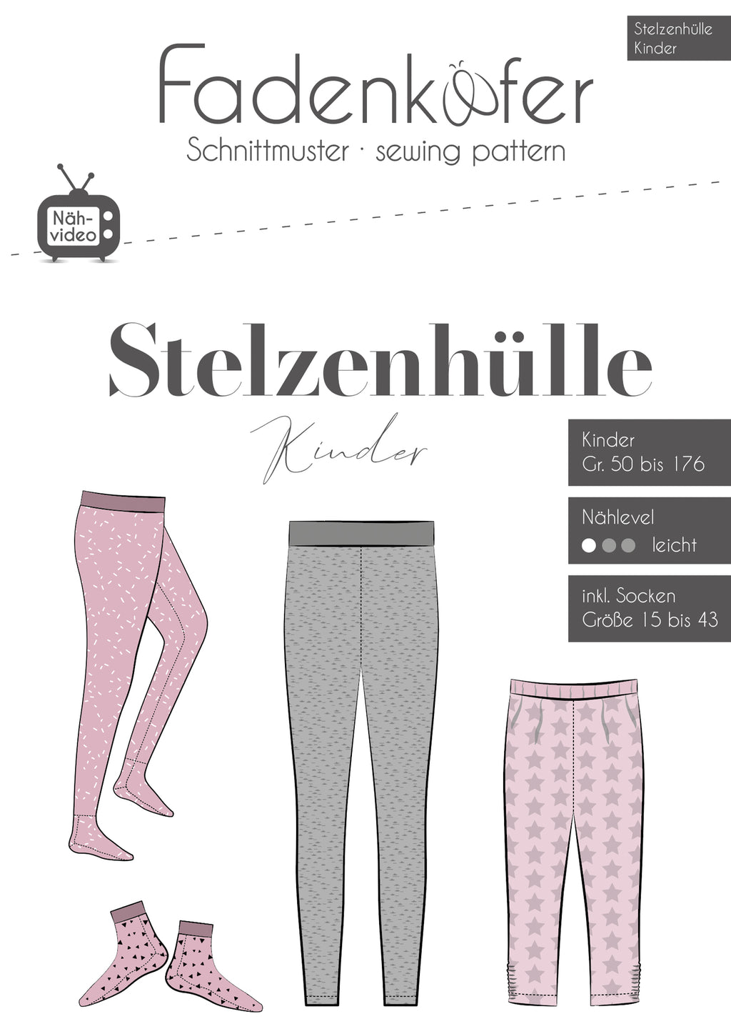 Papierschnittmuster Stelzenhülle Kinder