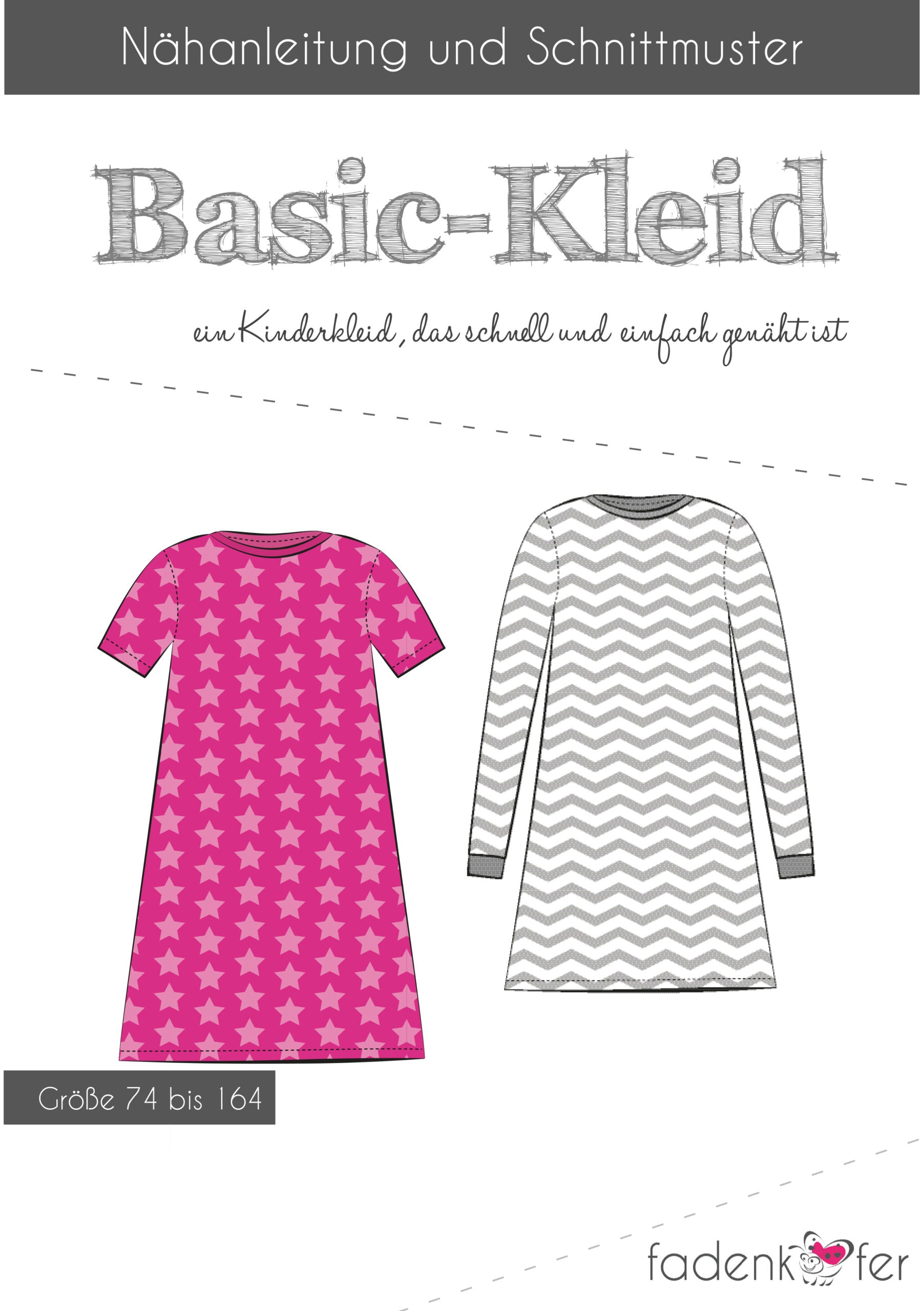 Papierschnittmuster Basic-Kleid Kinder