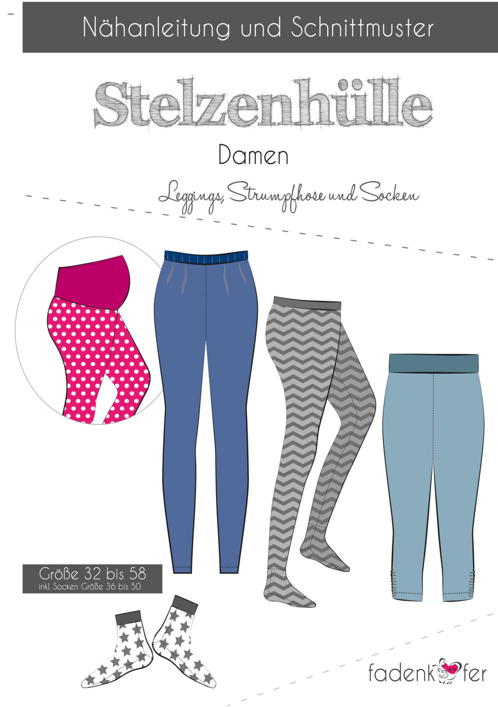 Papierschnittmuster Stelzenhülle Damen