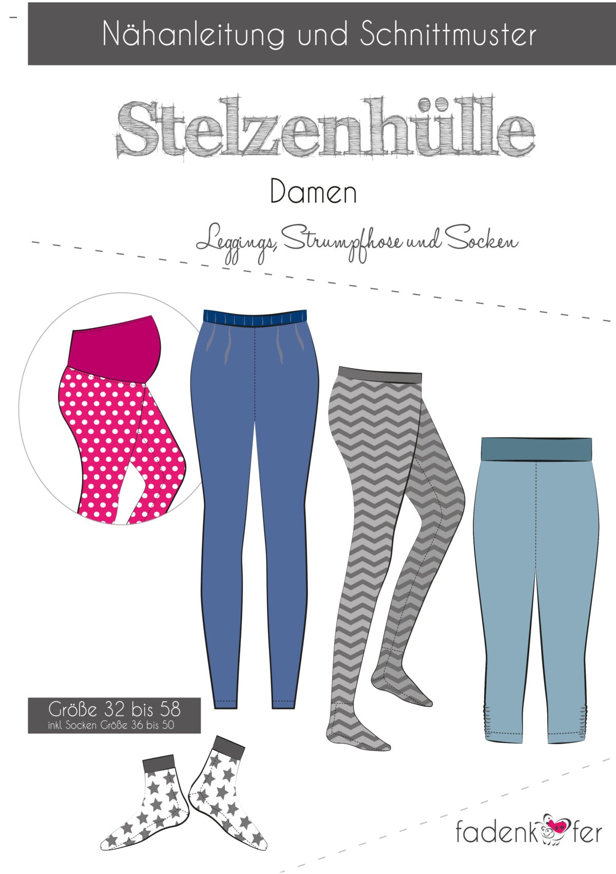 Papierschnittmuster Stelzenhülle Damen