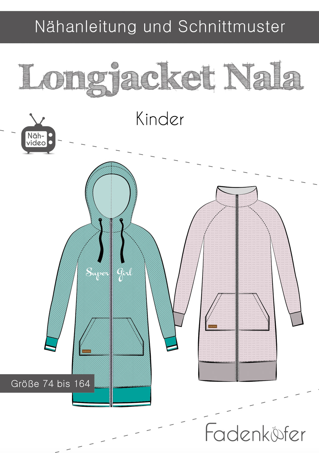 Papierschnittmuster Longjacket Nala Kinder