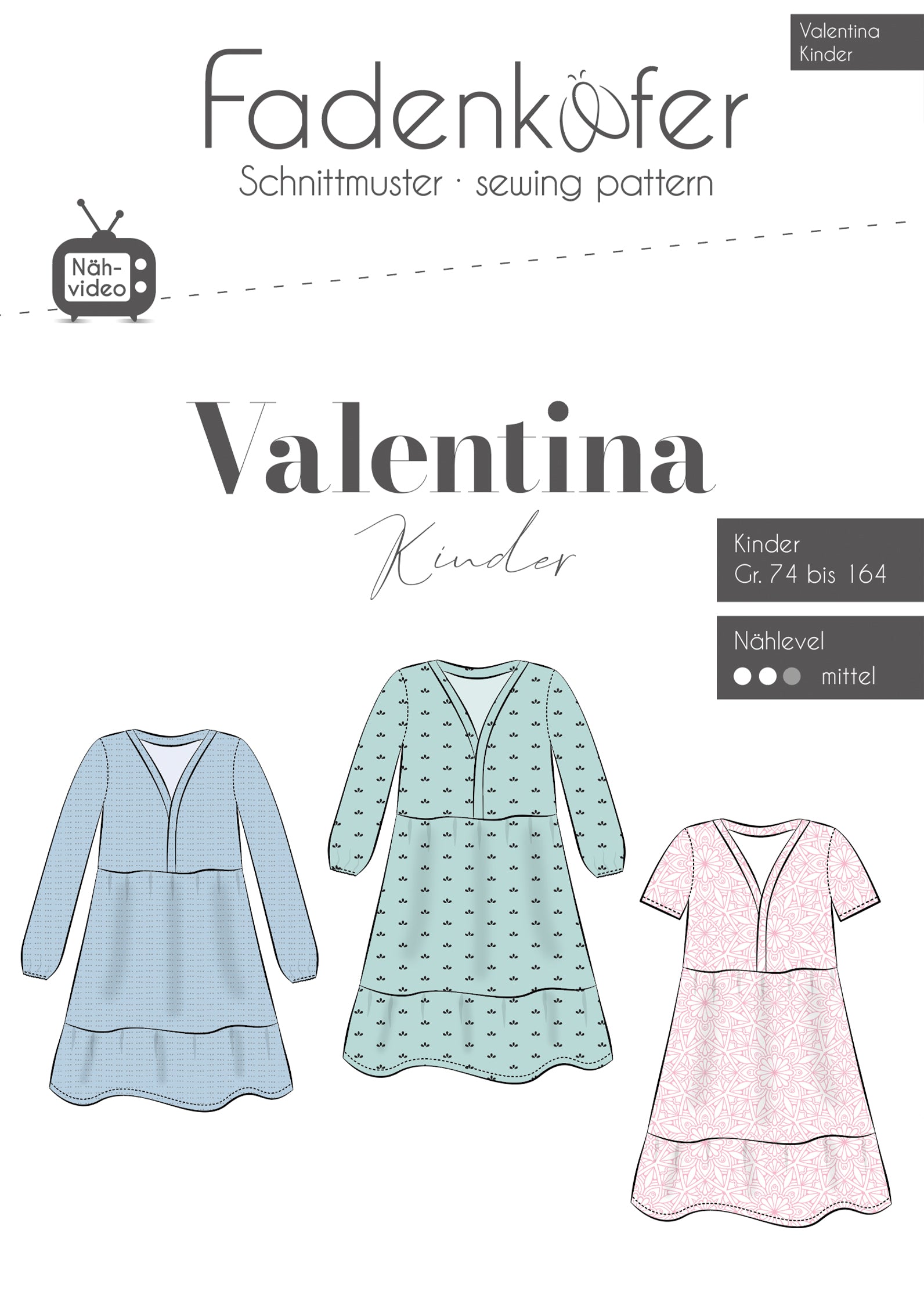 Papierschnittmuster Valentina Kinder